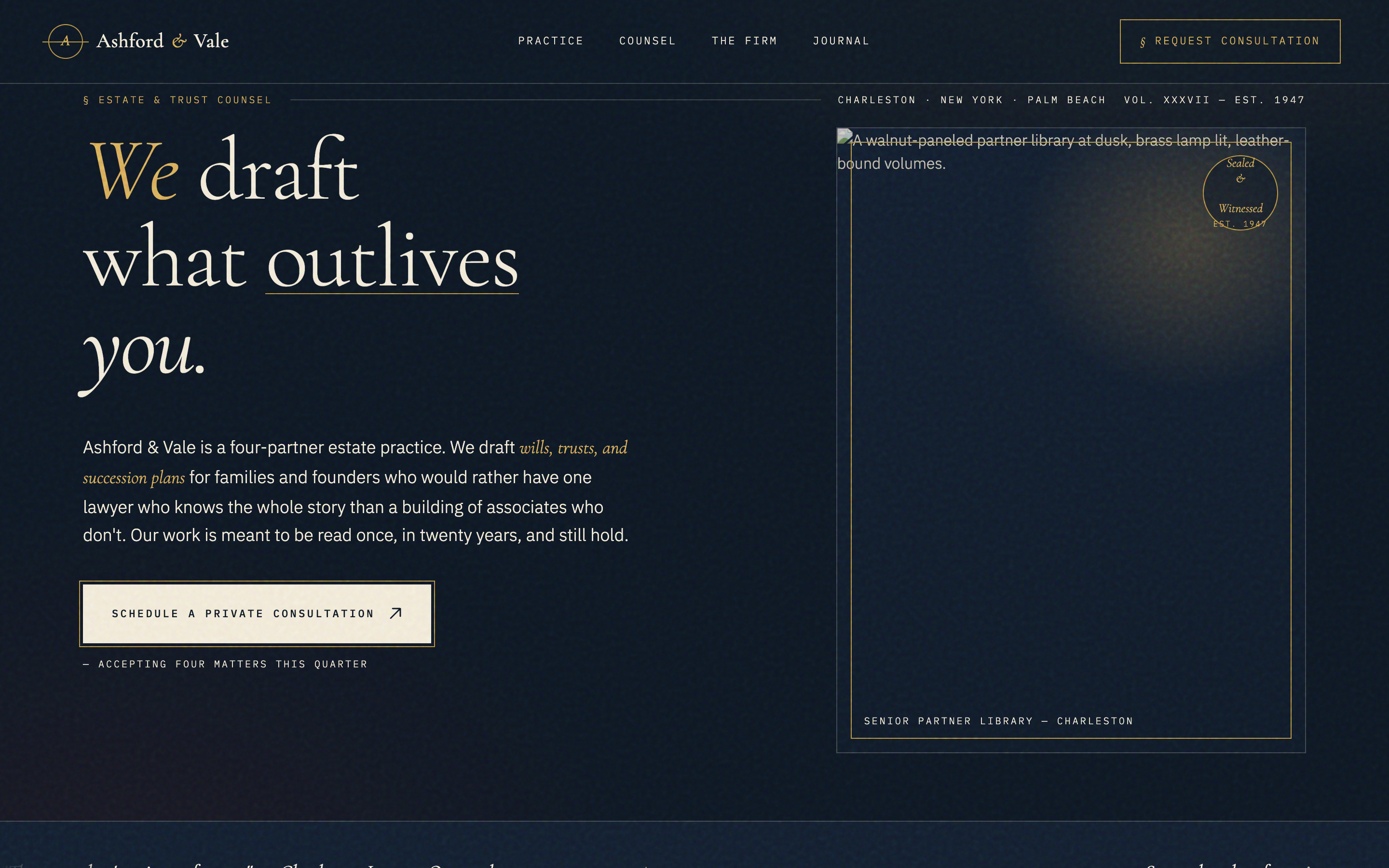 Ashford & Vale — estate planning attorney