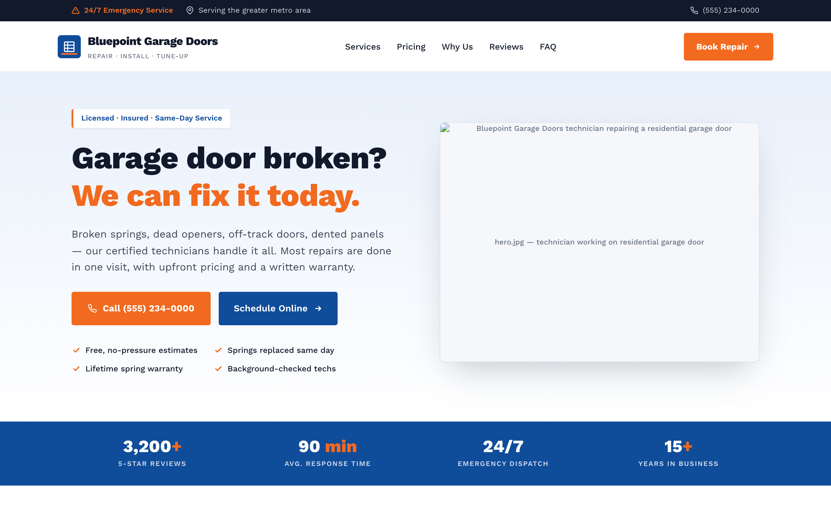 Bluepoint Garage Doors — repair site