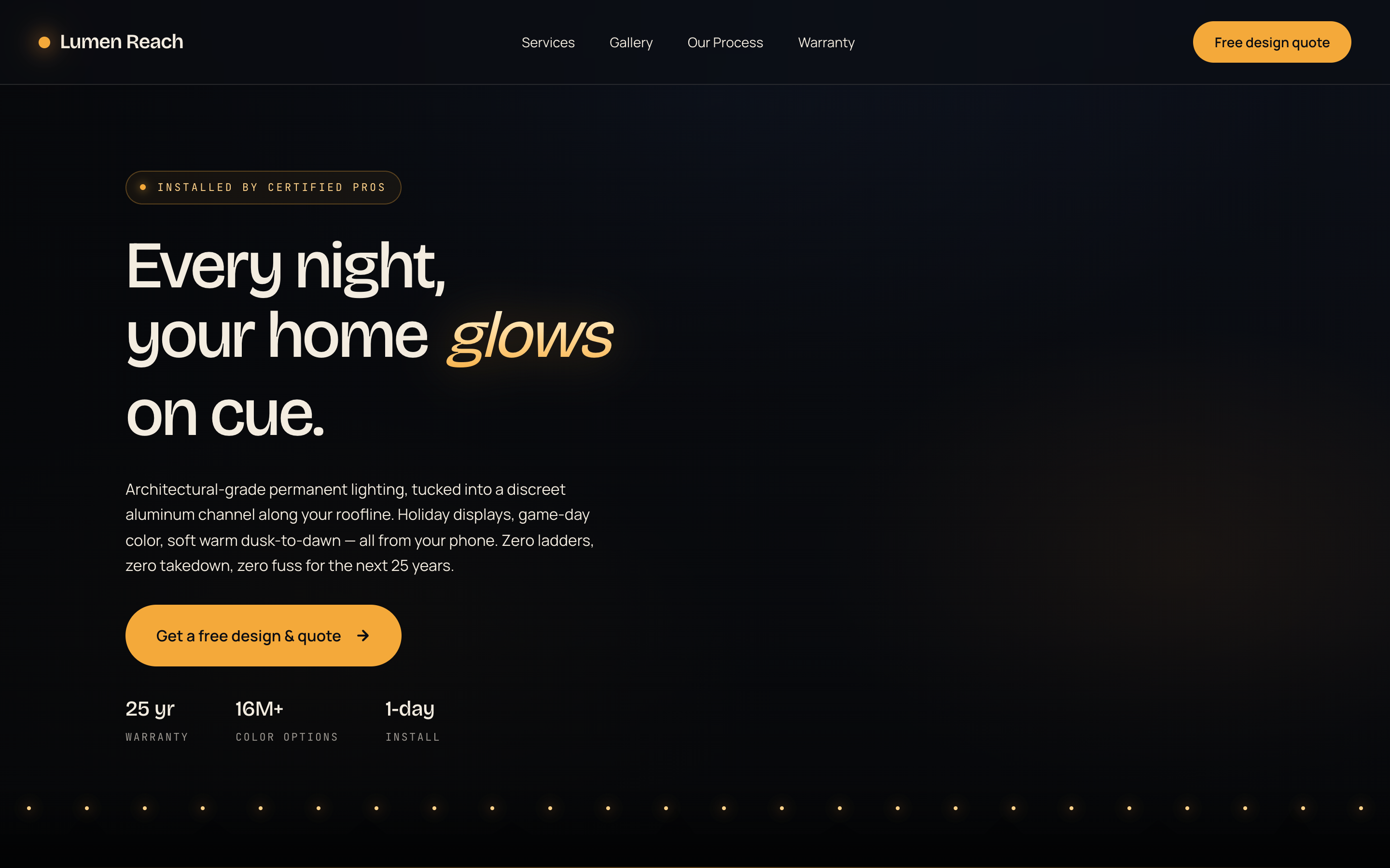 Lumen Reach — outdoor lighting site